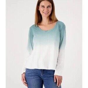 Candace Cameron Bure The Ocean Dipped Long-Sleeve Tee Trellis XXS